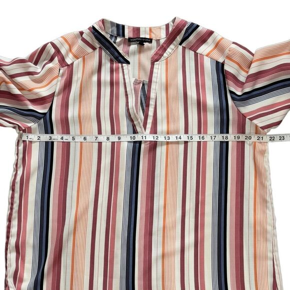 Signature I Studio Striped 3/4 Sleeve Oversized Blouse Size Small - Picture 7 of 12